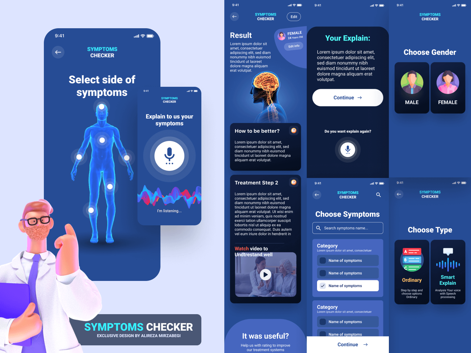 Symptoms Checker UI UX Design