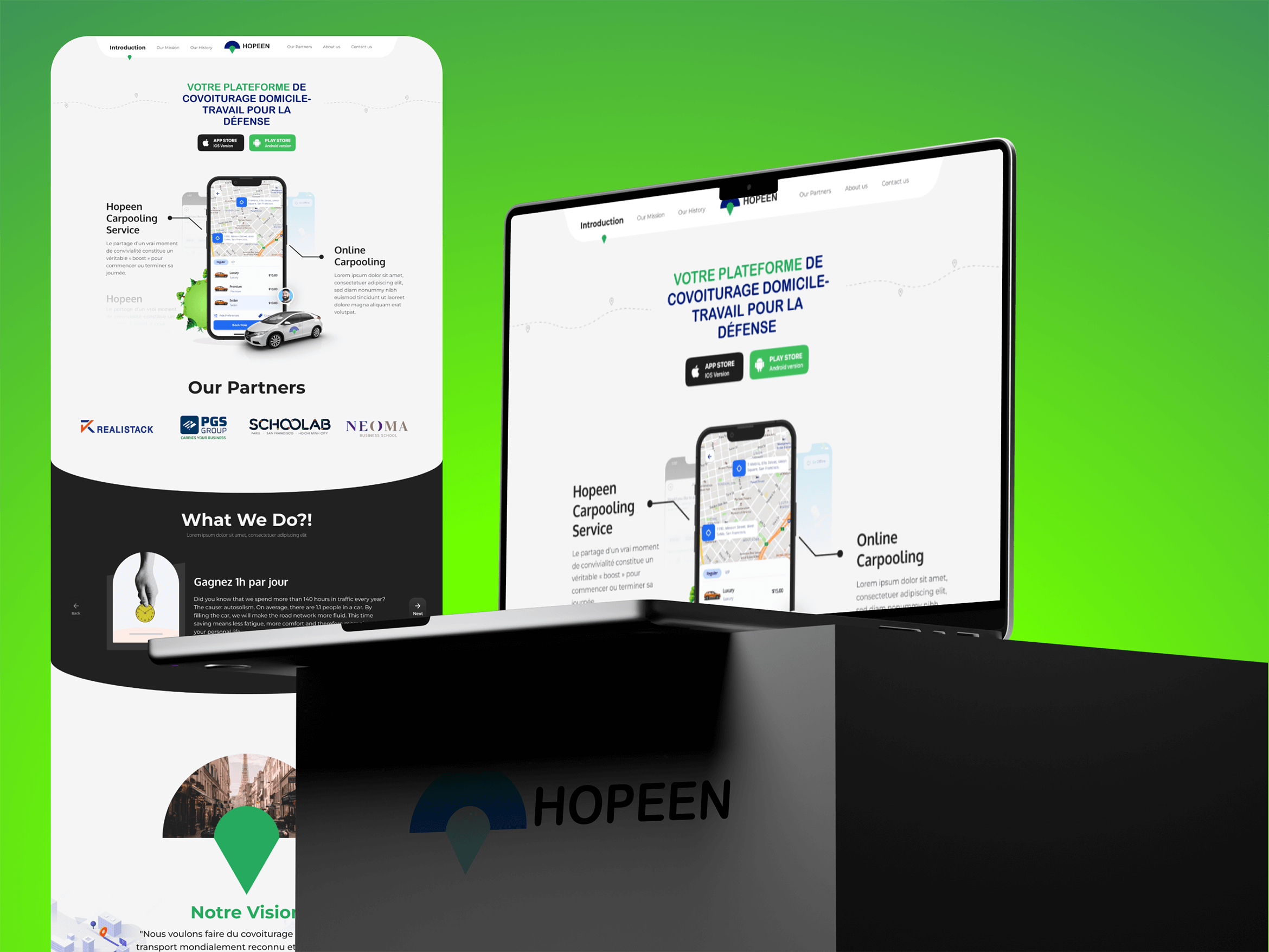Hopeen Carpooling Application
